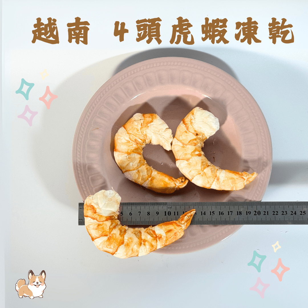 爆膏越南四頭特大虎蝦凍乾 - 汪喵小食 - Dcdogcatsnack