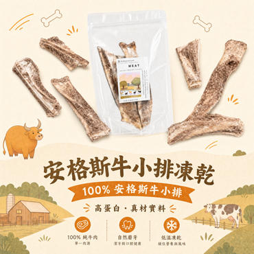 安格斯牛小排骨-凍乾 狗狗磨牙推薦
